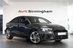 2024 Audi A3 Saloon 35 TFSI Black Edition 4dr S Tronic in Daytona Grey Pearl Effect at Birmingham Audi