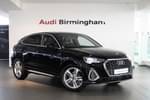 2024 Audi Q3 Sportback 35 TFSI S Line 5dr S Tronic (Leather) in Mythos black, metallic at Birmingham Audi