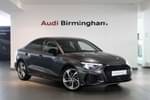 2024 Audi A3 Saloon 35 TFSI Black Edition 4dr S Tronic in Daytona Grey Pearl Effect at Birmingham Audi