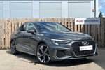 2024 Audi A3 Saloon 35 TFSI S Line 4dr S Tronic in Daytona Grey Pearl Effect at Worcester Audi