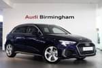 2023 Audi A3 Sportback 40 TFSI e S Line 5dr S Tronic in Navarra blue, metallic at Birmingham Audi