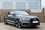 2019 Audi A3 Saloon 35 TFSI Black Edition 4dr in Daytona Grey Pearlescent at Worcester Audi