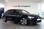 2020 Audi A4 Saloon 35 TFSI Black Edition 4dr S Tronic in Myth Black Metallic at Birmingham Audi