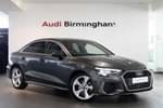 2021 Audi A3 Saloon 30 TFSI S Line 4dr in Daytona Grey Pearlescent at Birmingham Audi