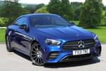 2021 Mercedes-Benz E Class E 220 d Coupe in brilliant blue metallic at Mercedes-Benz of Grimsby