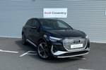 2022 Audi Q4 e-tron Estate 220kW 50 Quattro 82kWh S Line 5dr Auto in Mythos black, metallic at Coventry Audi