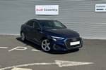 2022 Audi A3 Saloon 30 TFSI S Line 4dr S Tronic in Navarra blue, metallic at Coventry Audi