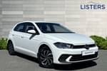 2025 Volkswagen Polo Hatchback 1.0 TSI Life 5dr in Pure White at Listers Volkswagen Worcester