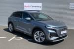 2025 Audi Q4 e-tron Estate 250kW 55 Quattro 82kWh S Line 5dr Auto (Leather) in Geyser blue, metallic at Coventry Audi