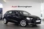 2025 Audi A3 Sportback 40 TFSI e Sport 5dr S Tronic in Brilliant black, solid at Birmingham Audi
