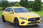 2024 Mercedes-Benz A Class Hatchback A180 Sport Executive 5dr Auto in sun yellow at Mercedes-Benz of Grimsby