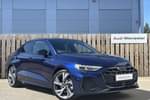 2025 Audi A3 Saloon 35 TFSI Black Edition 4dr S Tronic in Navarra blue, metallic at Worcester Audi