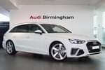 2024 Audi A4 Avant 40 TFSI 204 S Line 5dr S Tronic in Arkona white, solid at Birmingham Audi