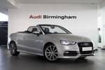 2016 Audi A3 Cabriolet 1.4 TFSI 150 S Line 2dr (Nav) in Lotus grey, metallic at Birmingham Audi