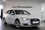 2020 Audi A3 Sportback 40 e-tron 5dr S Tronic in Glacier White Metallic at Birmingham Audi