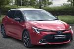 2023 Toyota Corolla Hatchback 2.0 Hybrid Excel 5dr CVT (Bi-tone) in Scarlet Flare Bitone at Listers Toyota Cheltenham