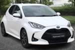 2023 Toyota Yaris Hatchback 1.5 Hybrid Design 5dr CVT in White at Listers Toyota Cheltenham